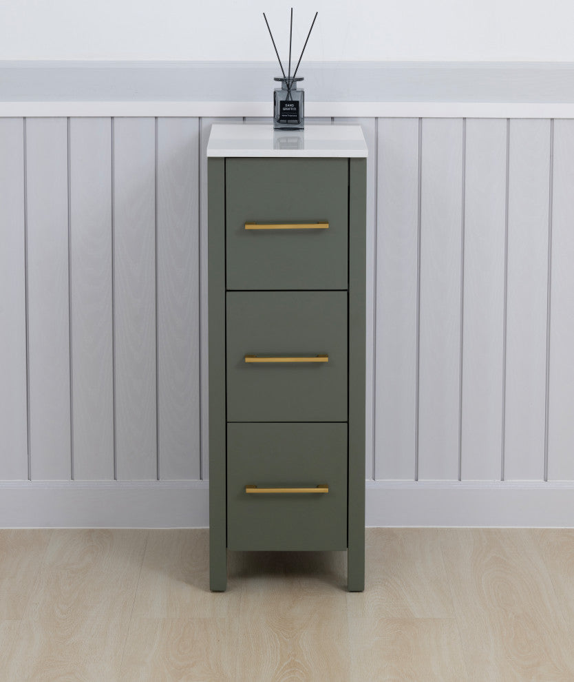 Vanity Art Freestanding Bathroom Storage Cabinet with Ceramic Top