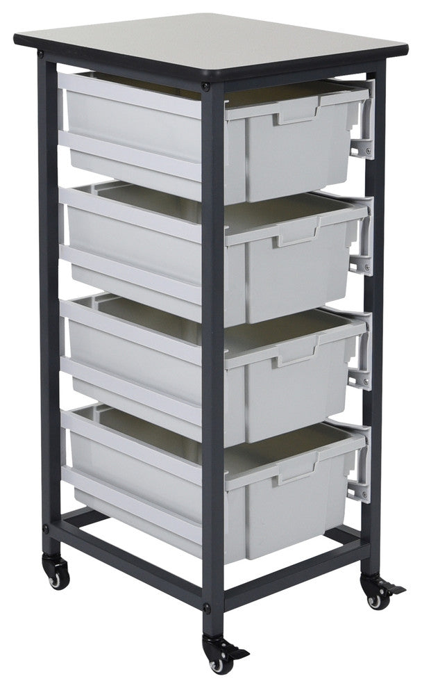 Luxor MBS-SR-4L Mobile Bin System, Single Row