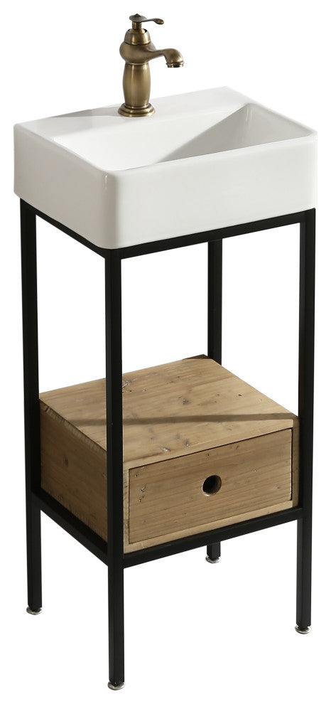 Cassidy Traditional Natural 16" Single Sink Vanity