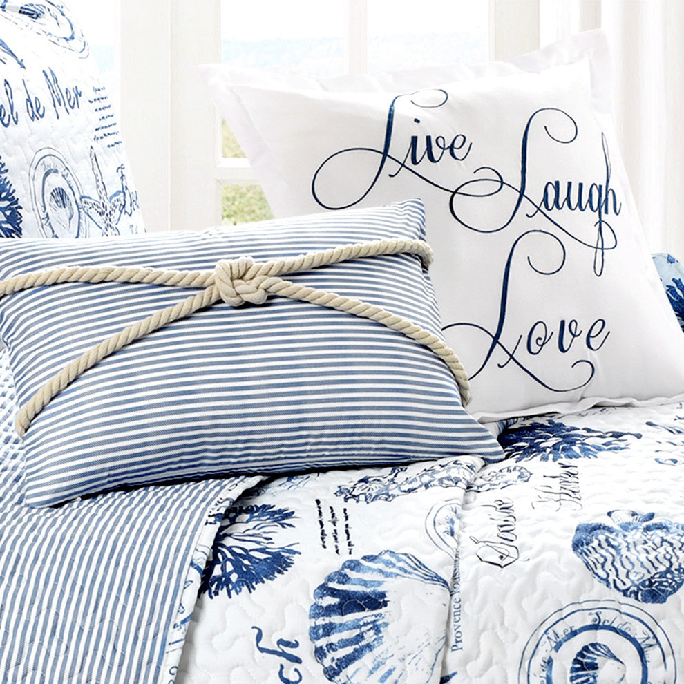 Harbor Life Quilt 7 Piece Set, Indigo, King