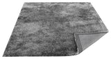 HAND TUFTED SHAG POLYESTER ECO-FRIENDLY AREA RUGS, Silver Color, Solid Design