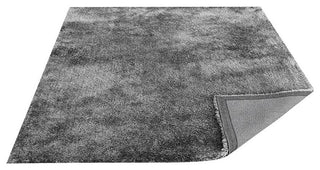 HAND TUFTED SHAG POLYESTER ECO-FRIENDLY AREA RUGS, Silver Color, Solid Design