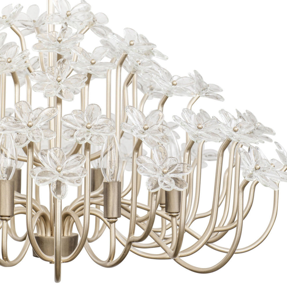 Wildflower 8-Lt Chandelier - Gold Dust/Artifact