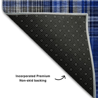 Premium Machine Washable Mayfield AMF541 Navy 8' x 10' Rug