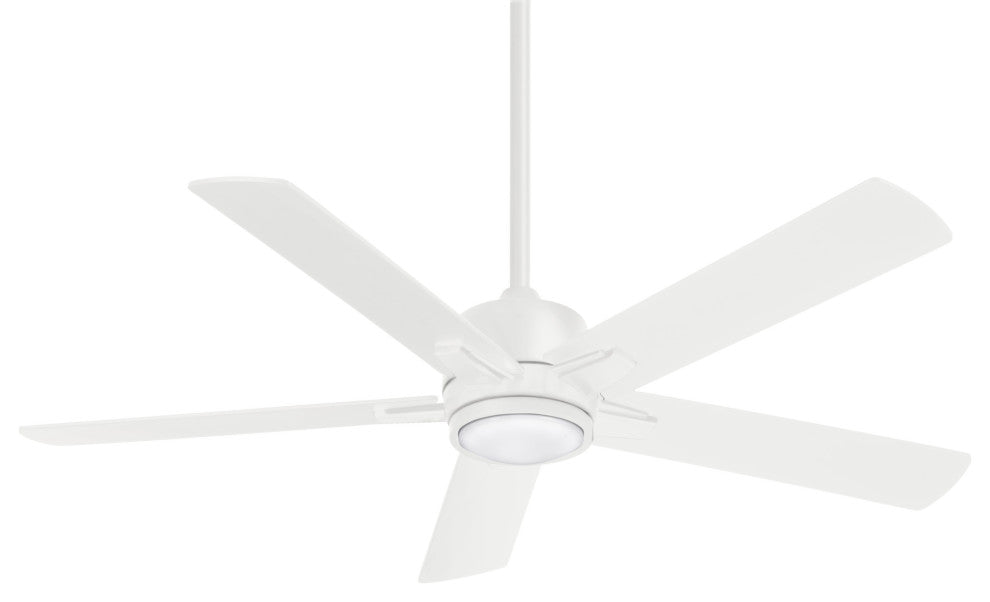 MinkaAire Stout LED Stout 5 Blade 54" Indoor LED Ceiling Fan - Flat White