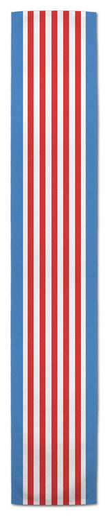 Red and Blue Stripes 16x90 Table Runner
