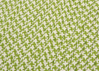 Outdoor Houndstooth Tweed OT69 Lime Indoor/Outdoor Area Rug, Rectangular 2'x6'