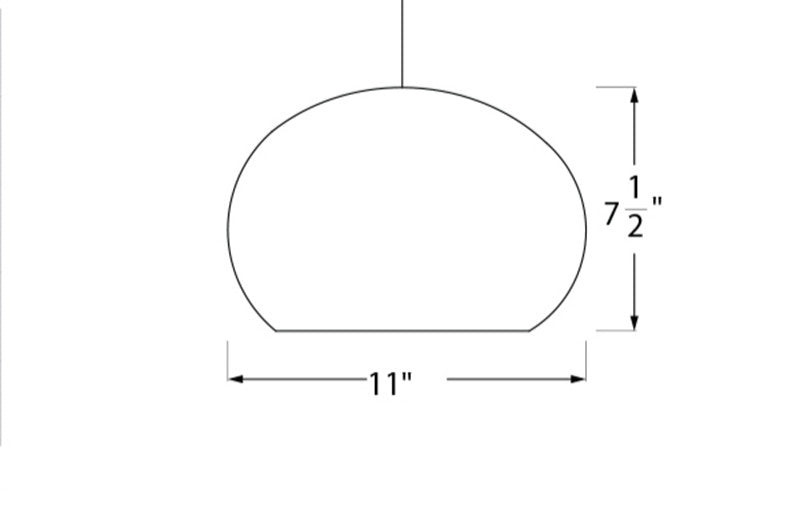 Ceiling Light: Large Claylight Pendant, Line Pattern, Led Bulb