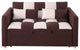 Convertible Sofa Bed with Plush Teddy Upholstery and Pull-Out Design, Brown/White