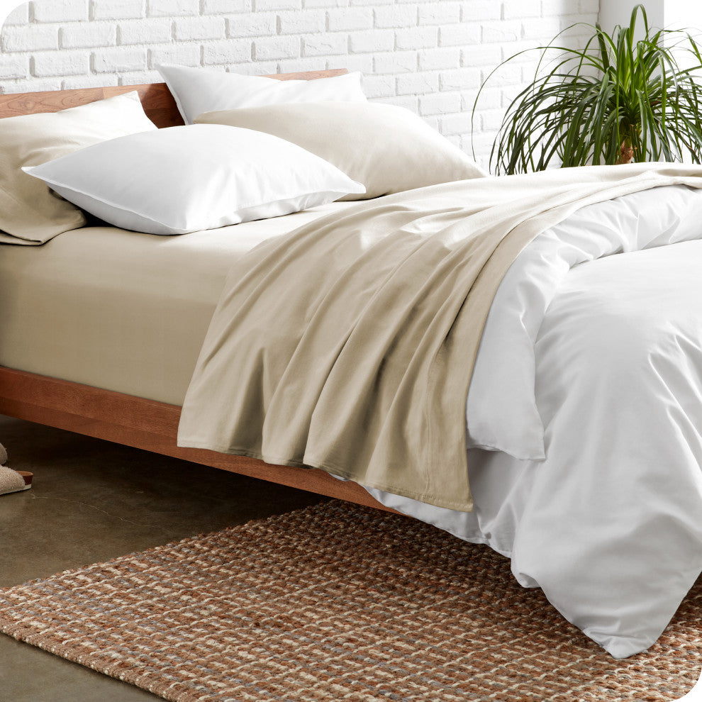 Bare Home 1800 Microfiber Sheet Set, Sand, Queen
