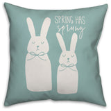 Teal Spring has Sprung 18x18 Throw Pillow