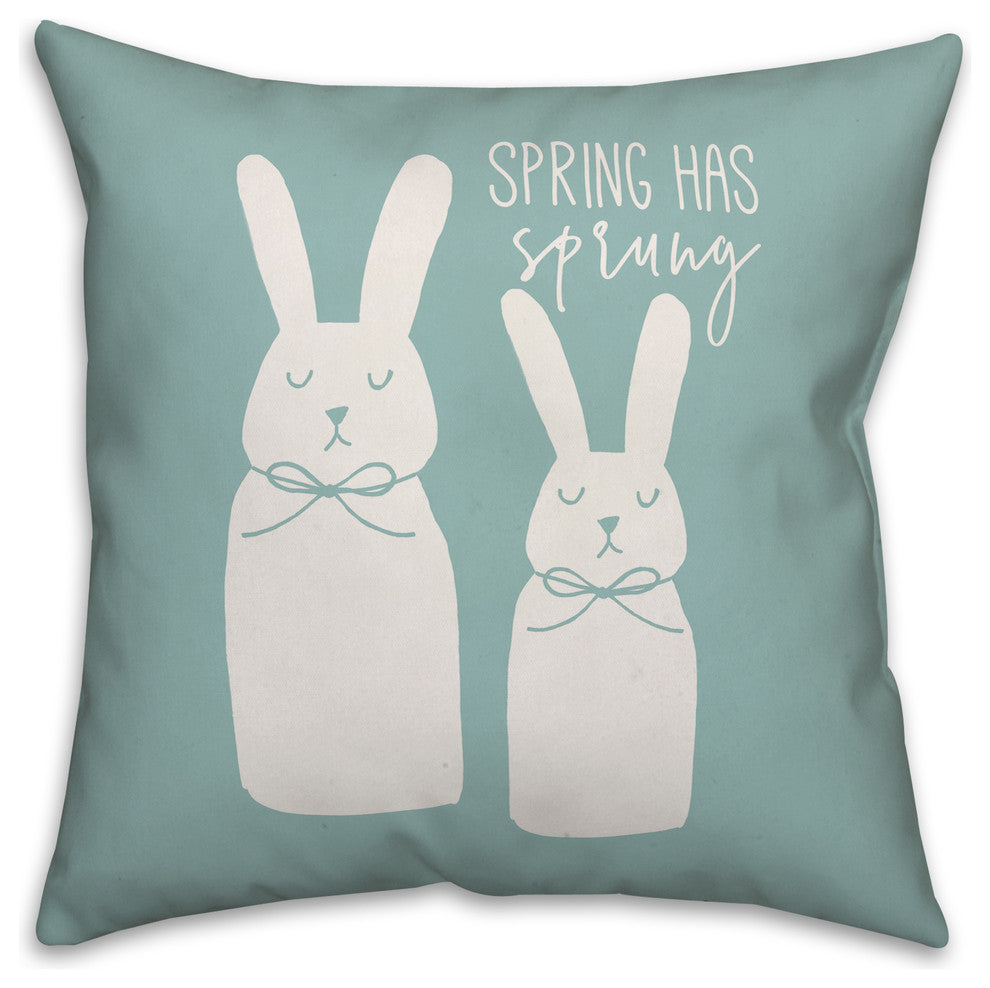 Teal Spring has Sprung 18x18 Throw Pillow