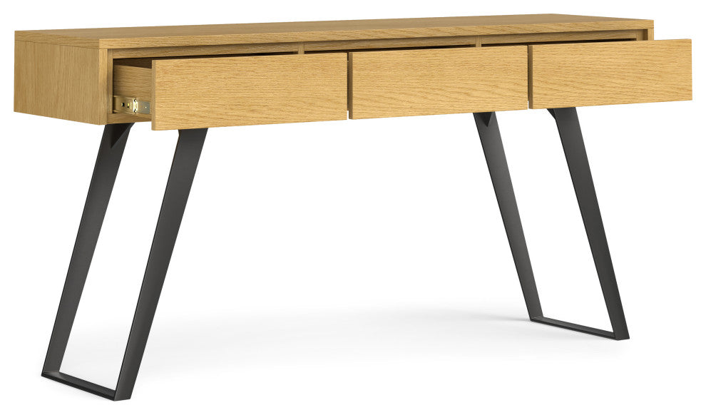 Lowry Console Sofa Table, Oak Veneer
