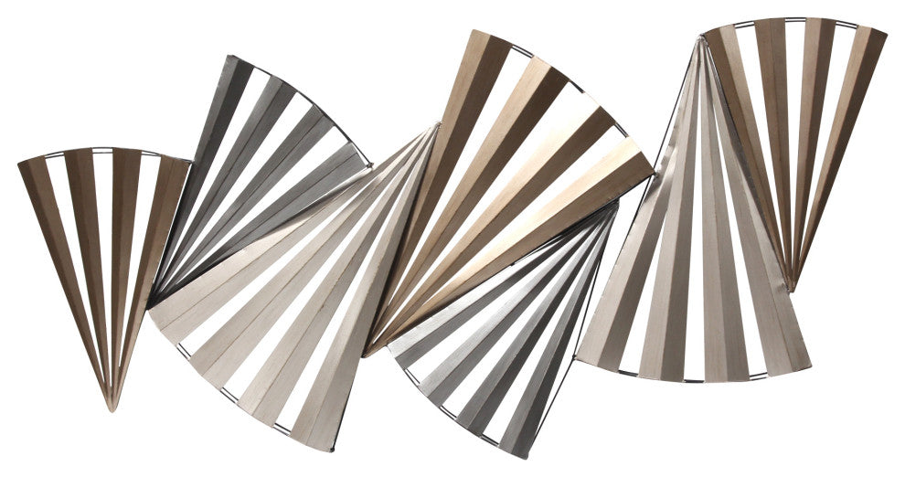 Modern Accordian Pleat Metal Wall Decor