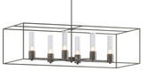 Portico Pendant, Dark Smoke, Natural Iron Accent
