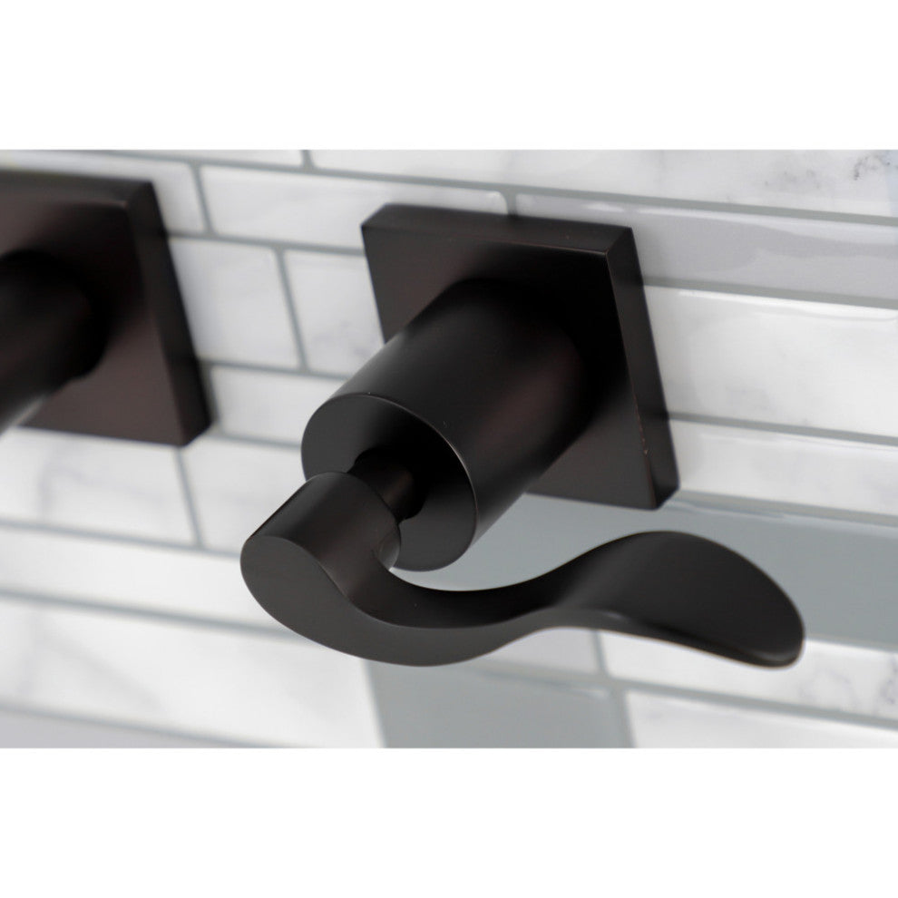 KS6125DFL Two-Handle Wall Mount Bathroom Faucet, Oil Rubbed Bronze