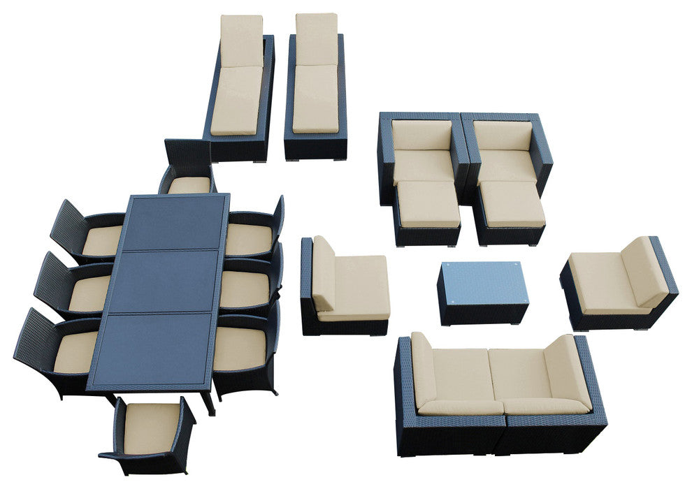 Ohana 20-Piece Ultimate Combination Set, Beige, Black