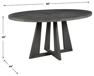 Uttermost Pulsar Round Gray Walnut Dining Table