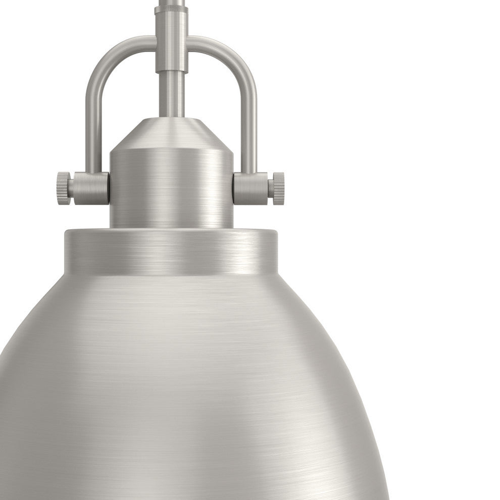 Hunter Bridgemoor Brushed Nickel 1-Light Pendant Ceiling Light Fixture