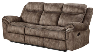 ACME Zubaida Sofa With USB Dock and Console, 2-Tone Chocolate Velvet