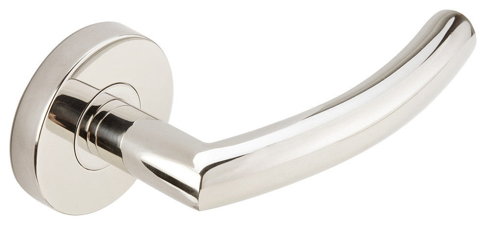 Oslo Lever, Tubular Privacy, Polished Stainless Steel, 2-3/4" Backset