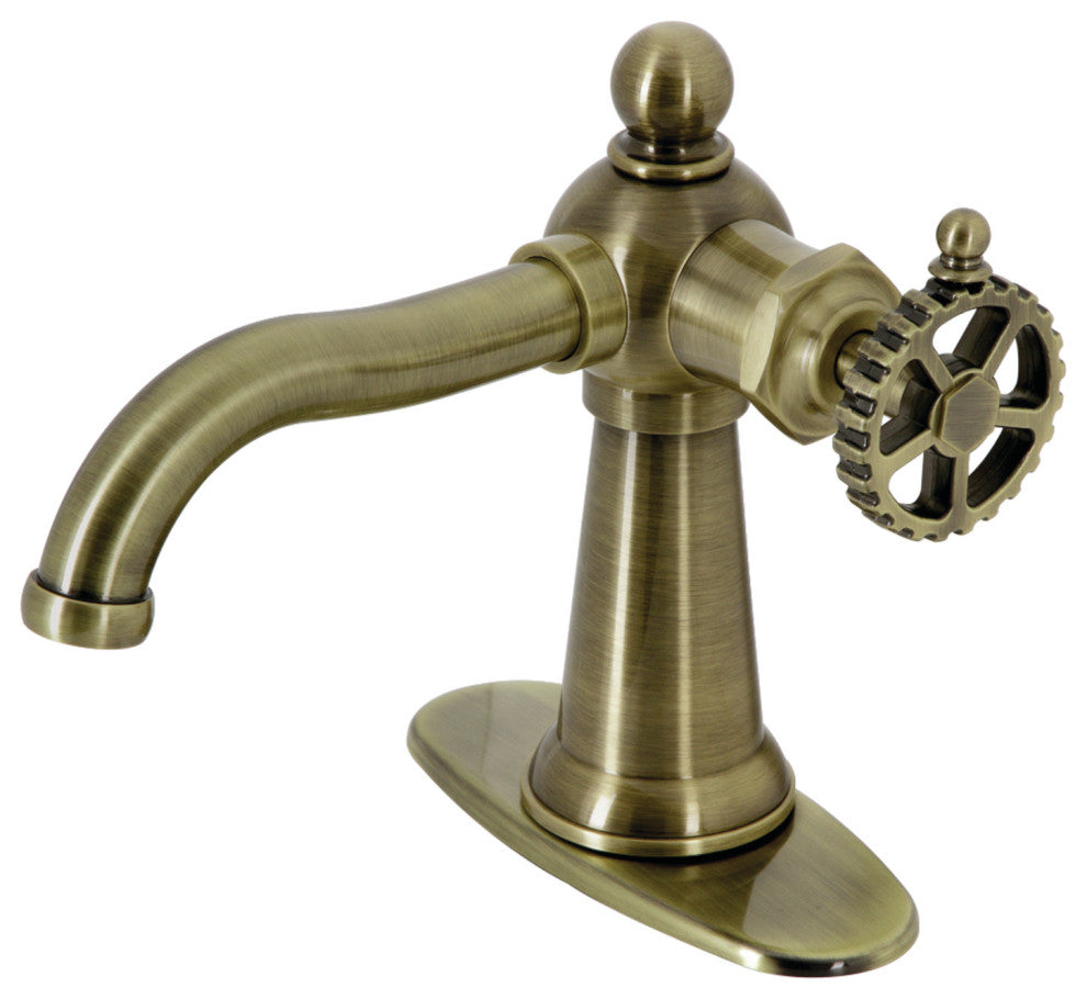 Kingston Brass KSD3543CG Single-Handle Bathroom Faucet, Push Pop-Up