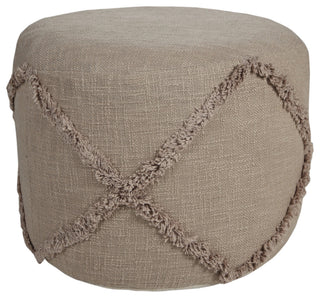 Solid Textured Decorative Diamond Pouf Ottoman