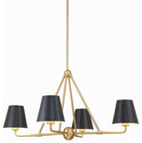 Crystorama Lighting Group XAV-B9304 Xavier 4 Light 32"W - Vibrant Gold