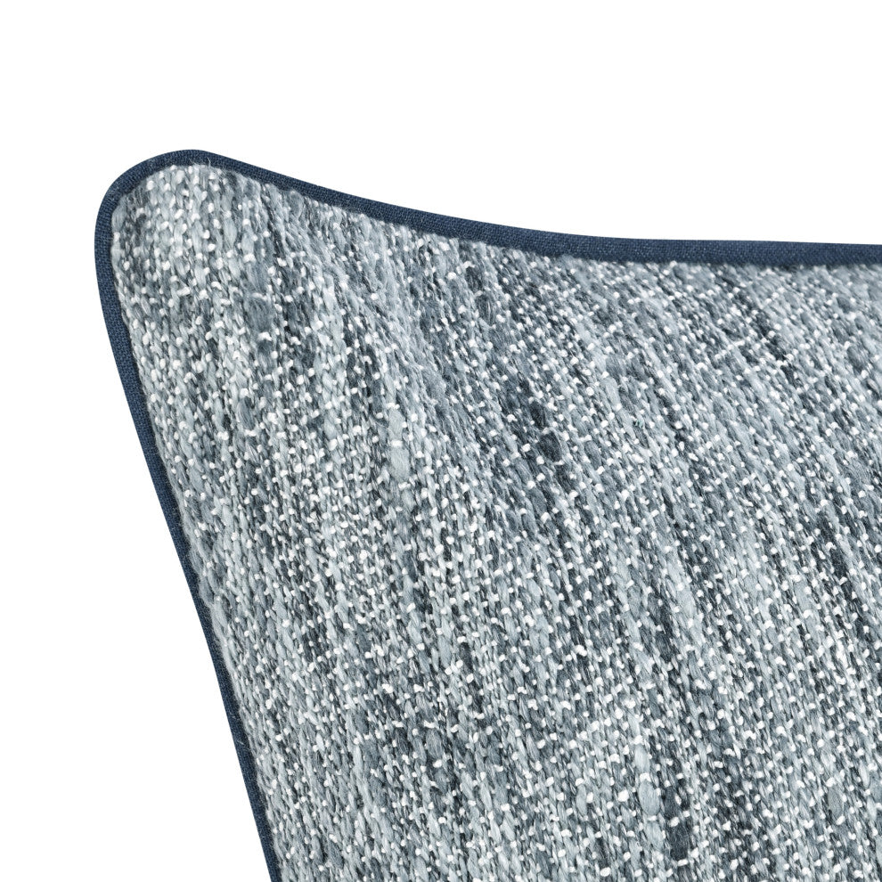 Sharma Cotton Blend Throw Pillow by Kosas Home, Denim Blue, 22x22