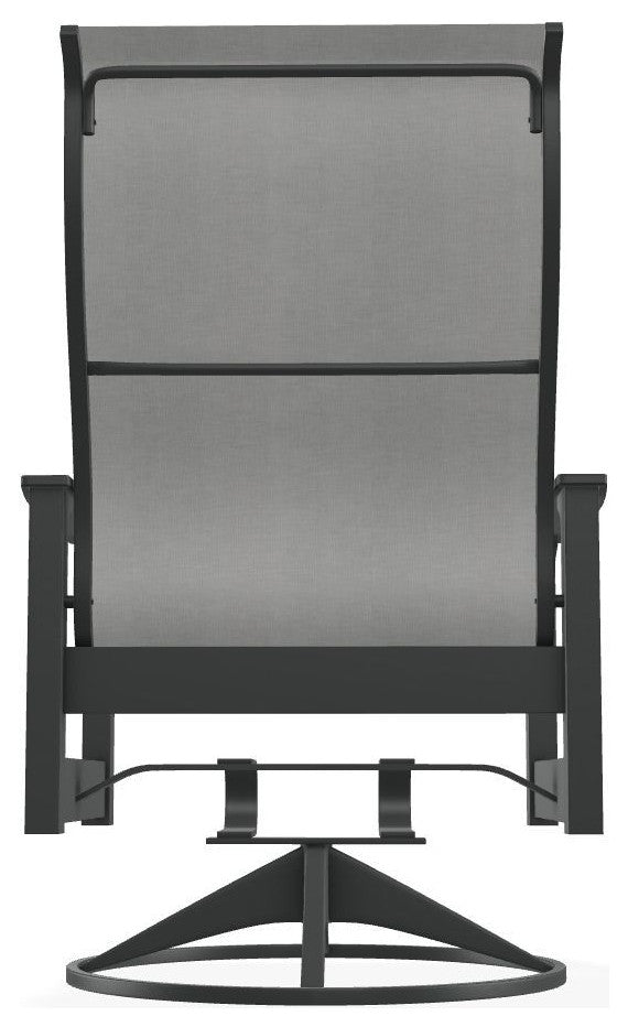 Leeward Sling Outdoor Swivel Rocker, Alloy/Graphite
