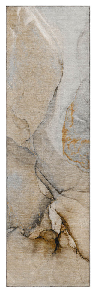 Premium Machine Washable Mayfield AMF506 Beige 2'3" x 7'6" Runner Rug