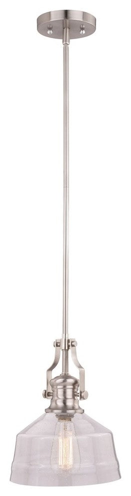 Beloit 9" Mini Pendant, Satin Nickel