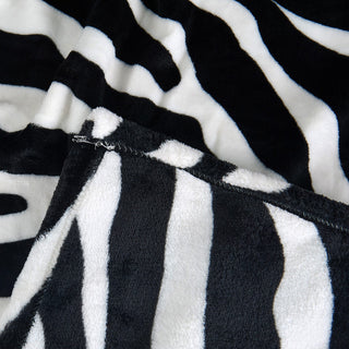 Zebra Safari Printed Flannel Fleece Blanket, Twin