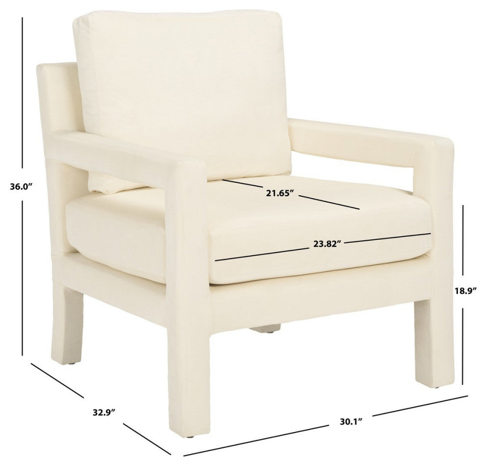 Safavieh Kye Accent Chair, Creme