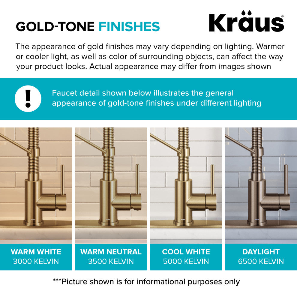 KRAUS Coda 2-Function 1-Handle Pull Down Kitchen Faucet Brushed Brass