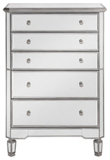 Chamberlan Clear Mirror 5 Drawer Cabinet