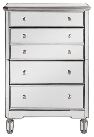 Chamberlan Clear Mirror 5 Drawer Cabinet