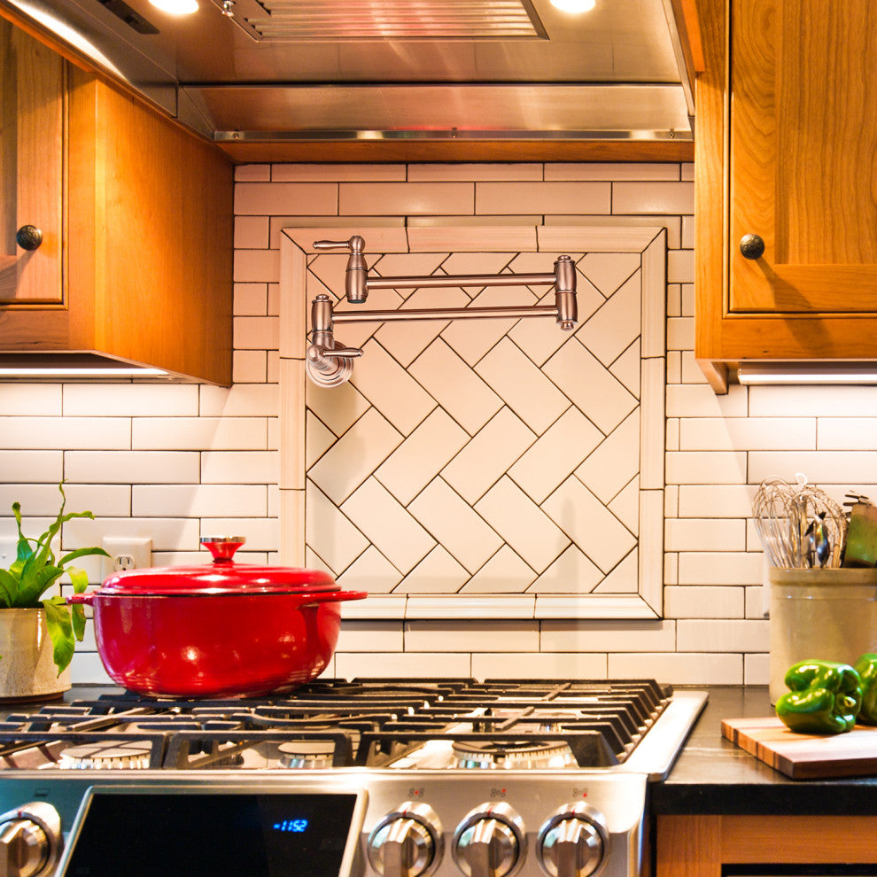 Copper Pot Filler Kitchen Faucet Wall-Mounted, Copper
