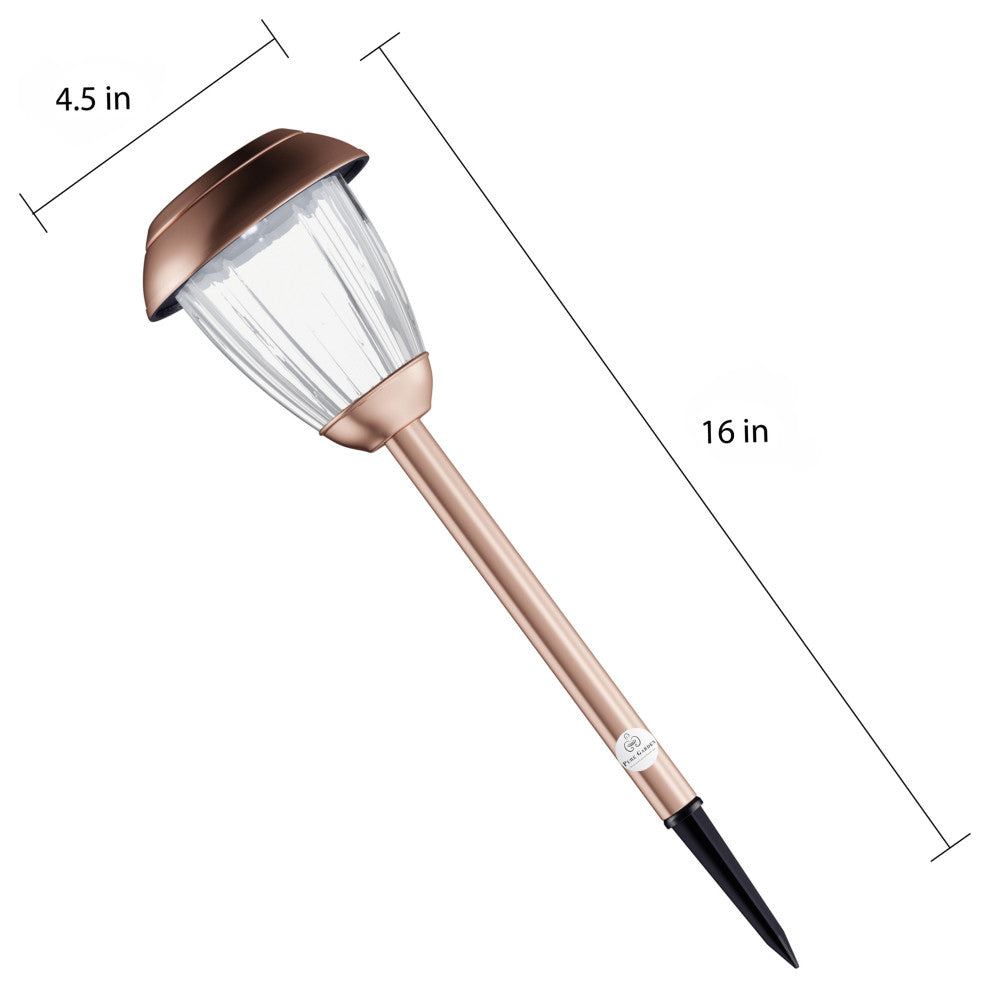 Pure Garden Set of 8 Outdoor Solar Lights, Copper