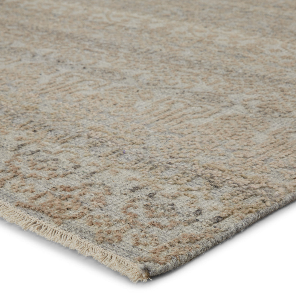 Jaipur Living Kora Hand-Knotted Trellis Gray Rug, 8'x10'