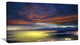 "Yellow Sunlight and Fiery Clouds" Landscape Photo Wall Art, 32"x16"