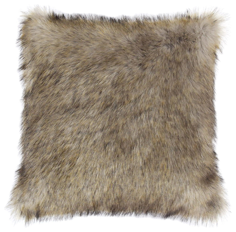 LUZIO Sable Vegan Faux Fur Pillow Cover 15.7x15.7