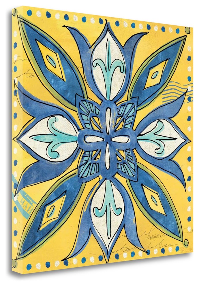 "Tuscan Sun Tile II" By Anne Tavoletti, Giclee Print on Gallery Wrap Canvas