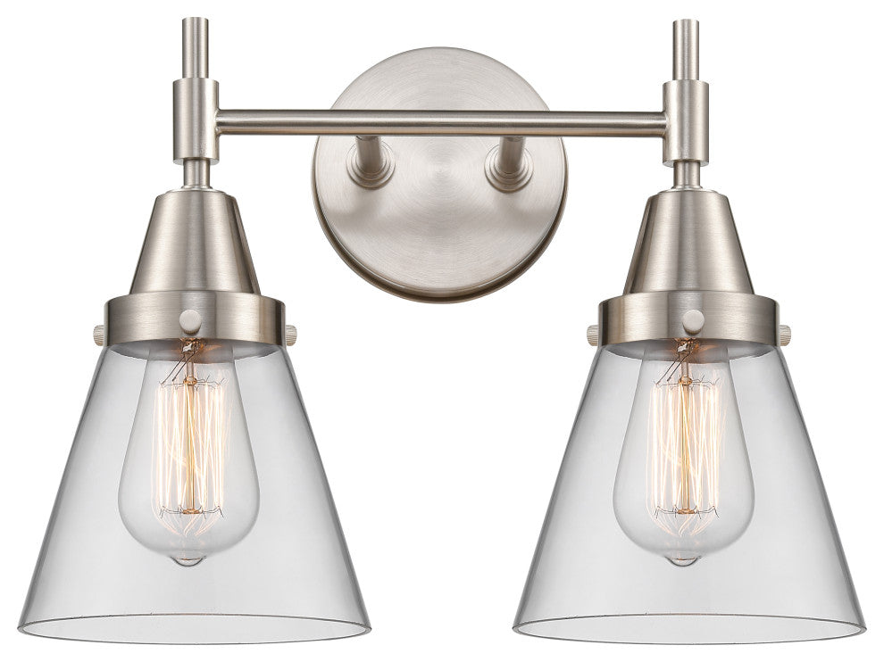 INNOVATIONS LIGHTING 447-2W-SN-G62-LED Caden 2 Light 17 inch Bath Vanity Light