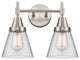INNOVATIONS LIGHTING 447-2W-SN-G62-LED Caden 2 Light 17 inch Bath Vanity Light