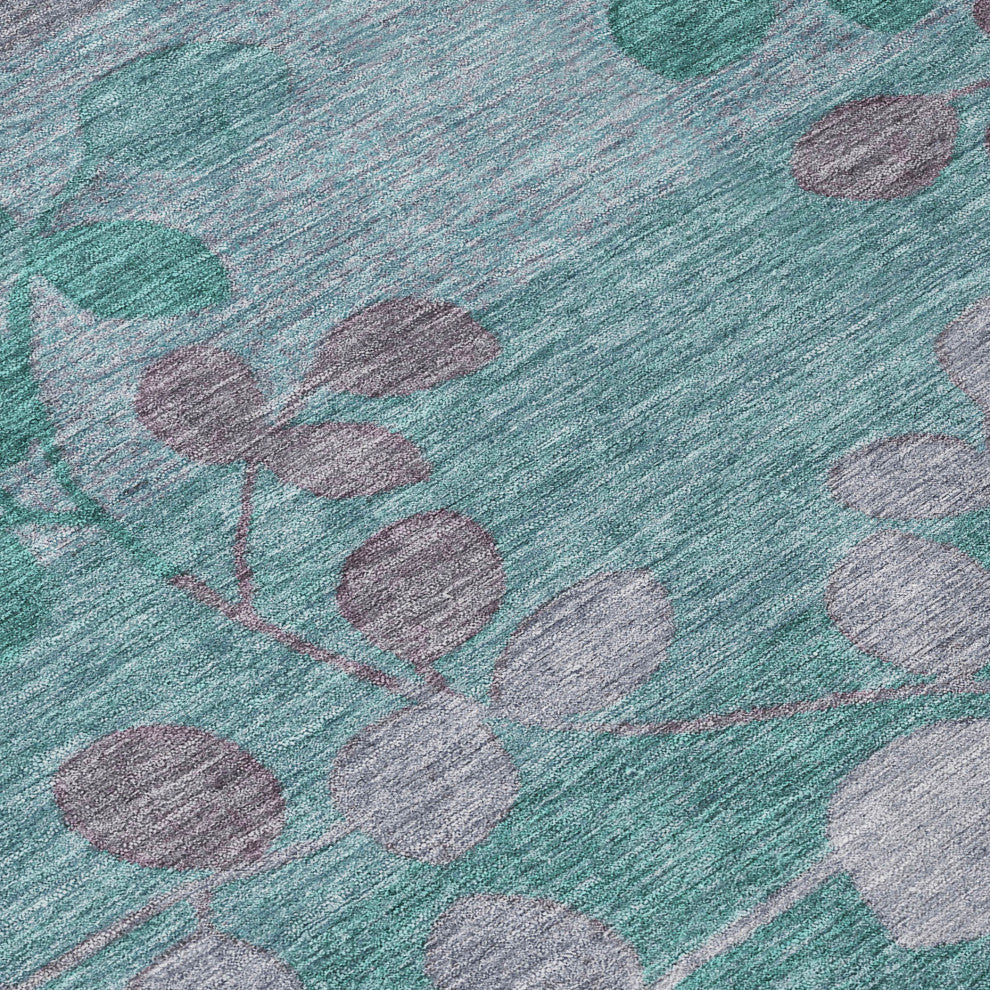 Machine Washable Indoor/Outdoor Chantille ACN1900 Teal 8' x 10' Rug
