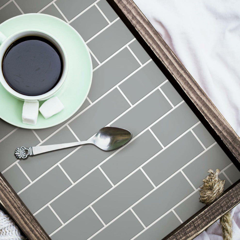Grey Subway Peel & Stick Backsplash