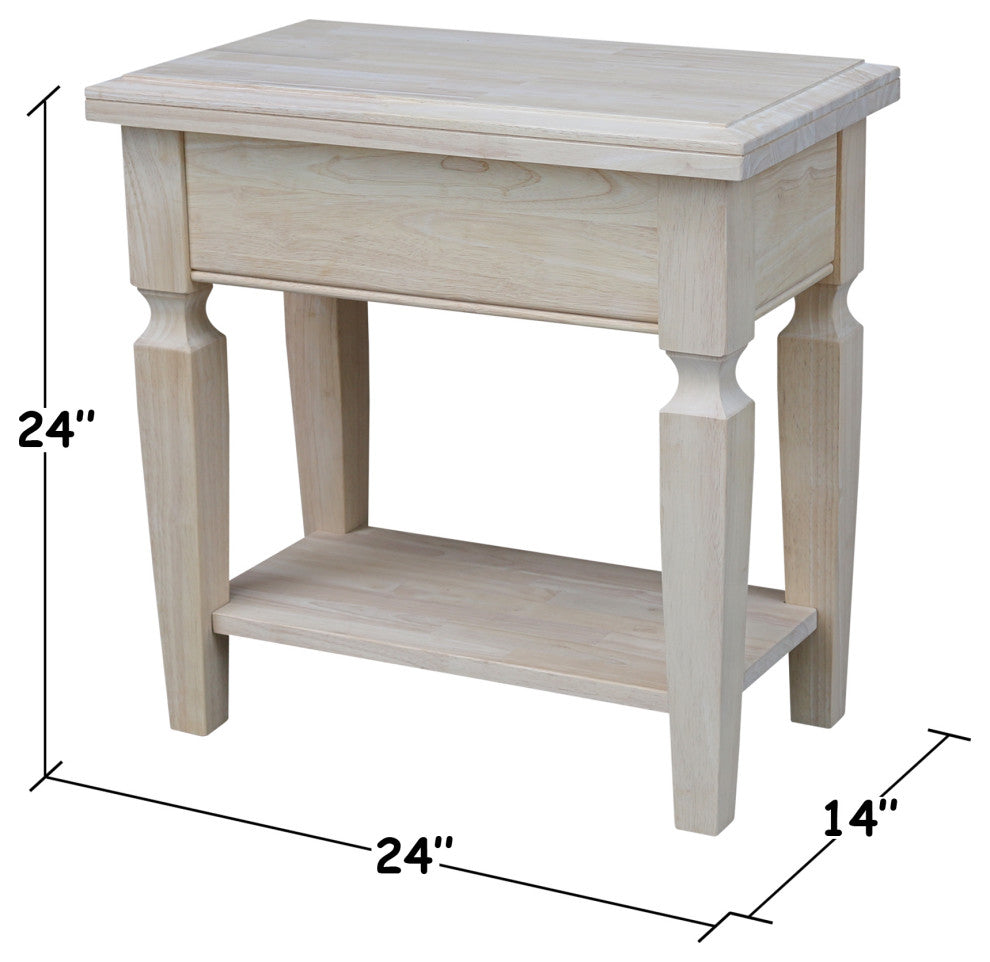 Vista Side Table, Unfinished