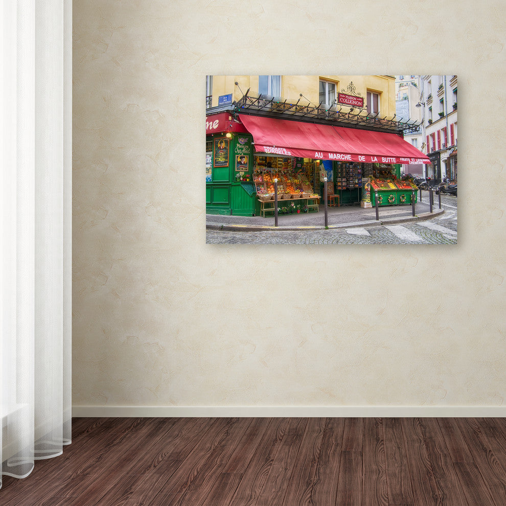 Cora Niele 'Green Grocer In Paris' Canvas Art, 22" x 32"