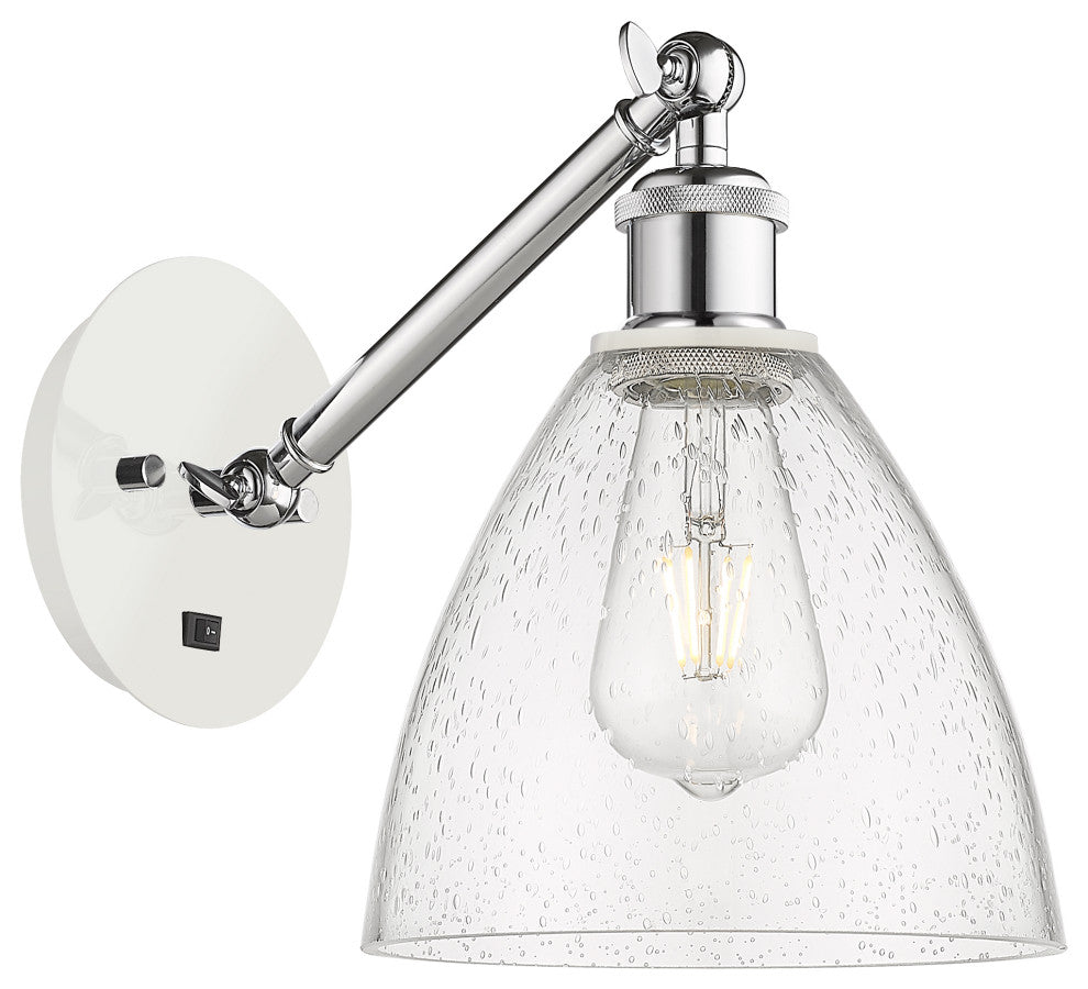 Innovations 317-1W-WPC-GBD-754-LED 1-Light Sconce, White and Polished Chrome